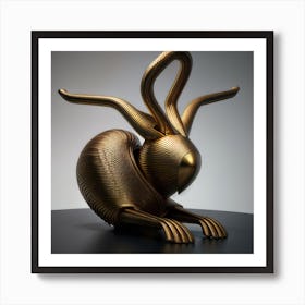 Golden Rabbit Art Print