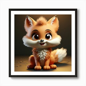 Cute Fox 36 Art Print