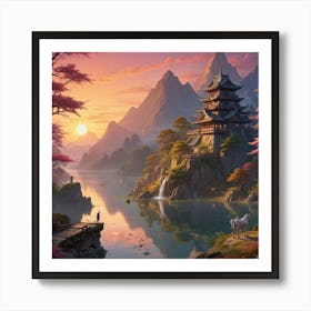 Asian Landscape Painting 6 Art Print