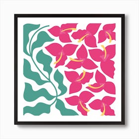 pink vines Art Print