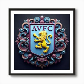 Aston Villa Crest Art Print