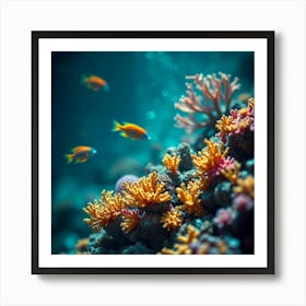 Coral Reef With Fishes 3 Art Print