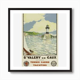 Vintage Travel Poster St Valery En Caux France Art Print