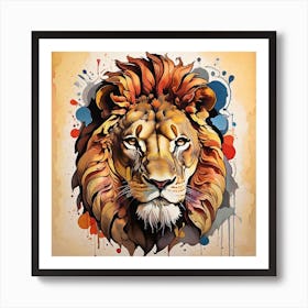 Lion Head Art Print