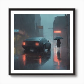 Rainy Night Art Print