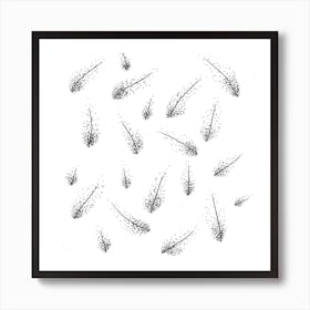 And The Leafs They Are Gray Square Art Print