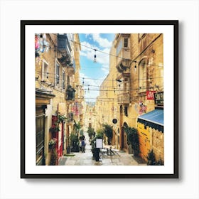 Street Scene In Malta Poster