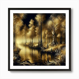 Golden Forest 11 Art Print