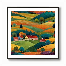 Autumn Countryside Art Print