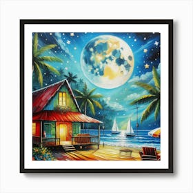 House On The Beach Art Print