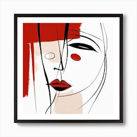 Woman'S Face 8 Art Print