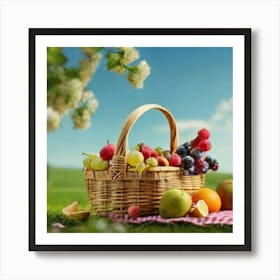 Picnic Basket Art Print