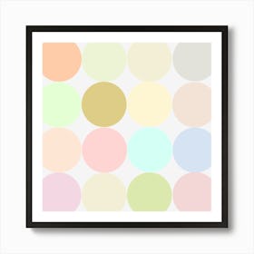 Pastel Circles 1 Art Print