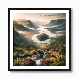 Sunrise In The Mountains Art Print