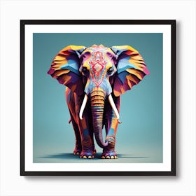 Colorful Elephant 4 Art Print