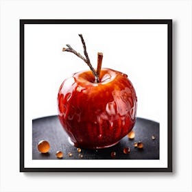 Red Apple With Caramel Art Print