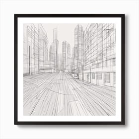 Minimalism Masterpiece, Trace In Bulding + Fine Gritty Texture + Complementary Pastel Scale + Abstra Art Print