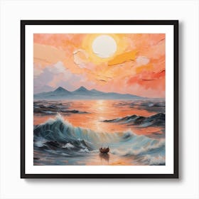 Sunset In The Sea Art Print