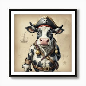 Pirate Cow 1 Art Print