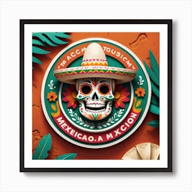 Mexican Skull 24 Art Print