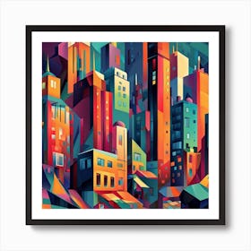 City Skyline Art Print