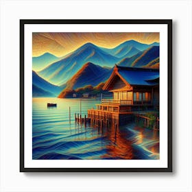 House On The Lake Art Print