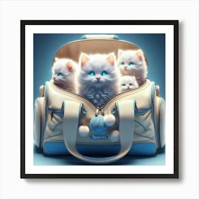 Kittens In A Bag 1 Art Print