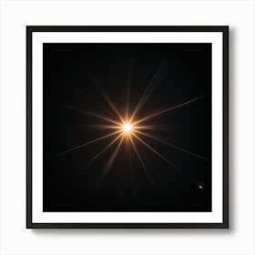 A Beautiful Lens Flare On Deep Black Background 989953451 Affiche