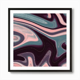 Pink And Purple Swirls Painting Art Print