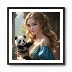 Panda Girl 4 Art Print