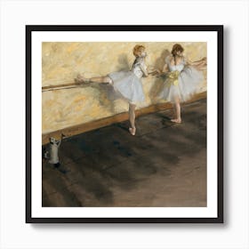 Dancers Practicing At The Barre, Edgar Degas Art Print