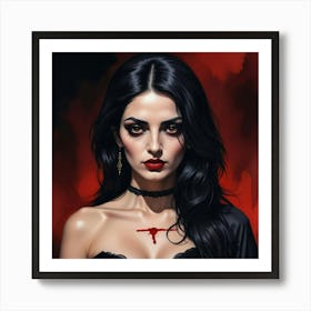 Vampire Girl 4 Art Print