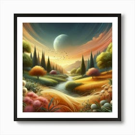 Bring The Beauty Of Nature With Abstract Landscape Art Print