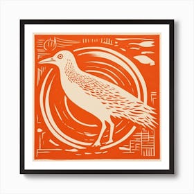 Retro Bird Lithograph Seagull 2 Art Print