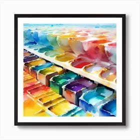 Watercolor Palettes Art Print