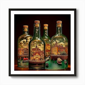 Venice In Bottles 10 Art Print