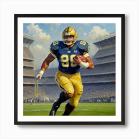 Peak Power Play Football Star in Action Art Print