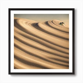 Sand Dunes By Person Art Print