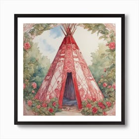 The Rose Teepee Art Print