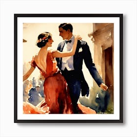 Ballroom Dancers 1 Art Print