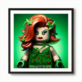 Poison Ivy from Batman in Lego style Art Print