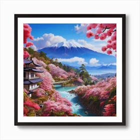 Mt Fuji beautiful landscape Art Print
