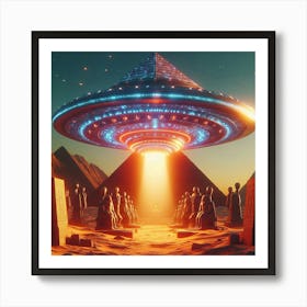 Alien Spaceship 5 Art Print