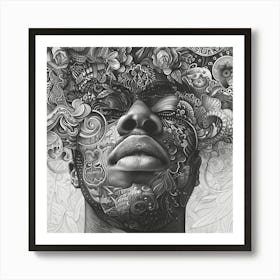 Black And White Drawing Art Print