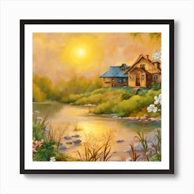 House By The River Art Print