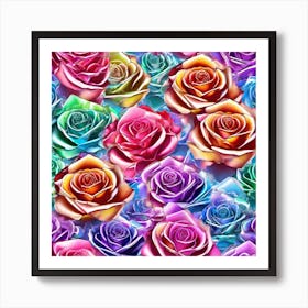 Colorful Roses 32 Art Print