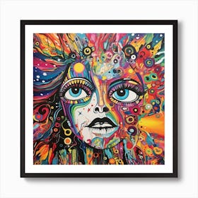 Psychedelic Woman 2 Art Print