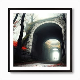 Tunnel In The Woods Art Print