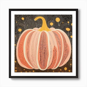 Yayoi Kusama Inspired Pumpkin Pink And Orange 2 Art Print