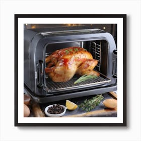 Roasted Chicken In Toaster Oven Art Print